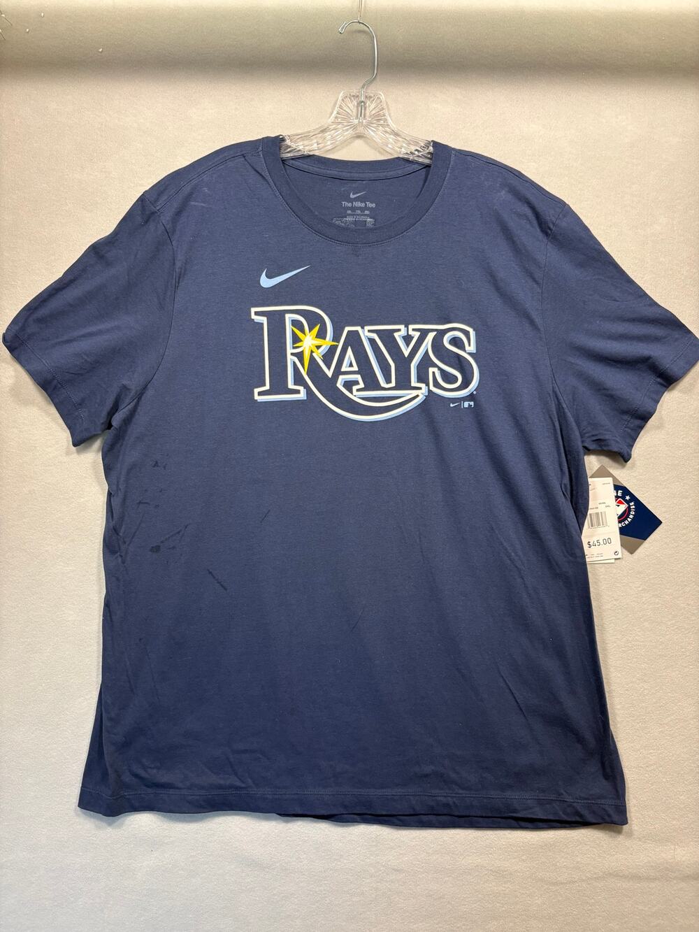NWT Nike Tee Tampa Bay Rays Logo w/#22 Siri on back Size XXL